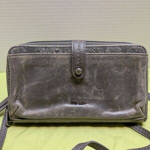 The Sak Distressed Gray Leather Crossbody